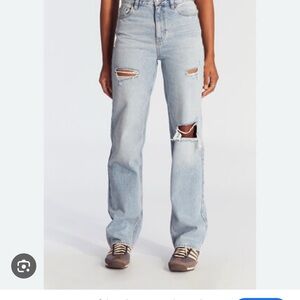 Pacsun '90s Boyfriend Jeans Ripped Light Indigo